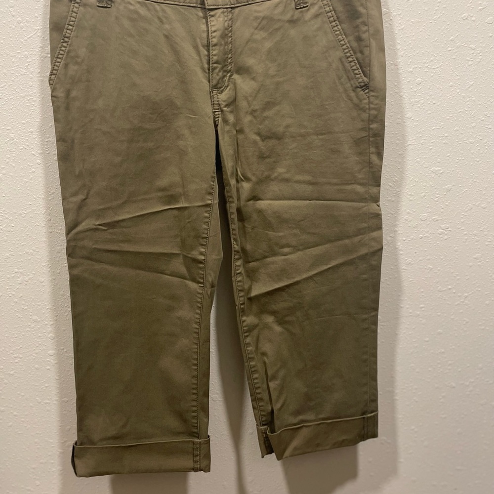 Tory Burch Khaki Cropped Pants